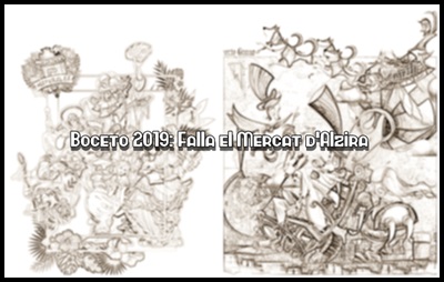 Bocetos 2019: Falla el Mercat (Alzira)